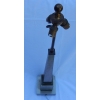 1950/70 Paire de Lampes Aux Obélisques en Laiton et Bronze Argentées et Dorées Signées Charles