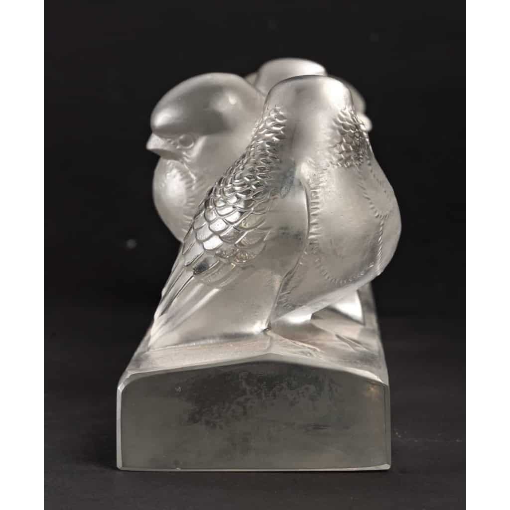 René Lalique. Ensemble De Six Moineaux Sur Une Branche | Biron René Lalique. Ensemble De Six Moineaux Sur Une Branche