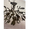 1900′ Lustre Boule de Gui en Bronze Art Nouveau a 3 Ampoules ∅ 44 cm H 37 cm Douilles En Forme De Tulipes | Biron 1900′ Lustre Boule de Gui en Bronze Art Nouveau a 3 Ampoules ∅ 44 cm H 37 cm Douilles En Forme De Tulipes