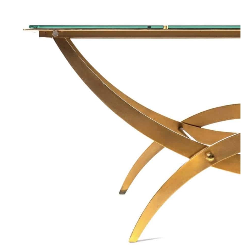 1970 Table Basse en Bronze Maison Roche | Biron 1970 Table Basse en Bronze Maison Roche