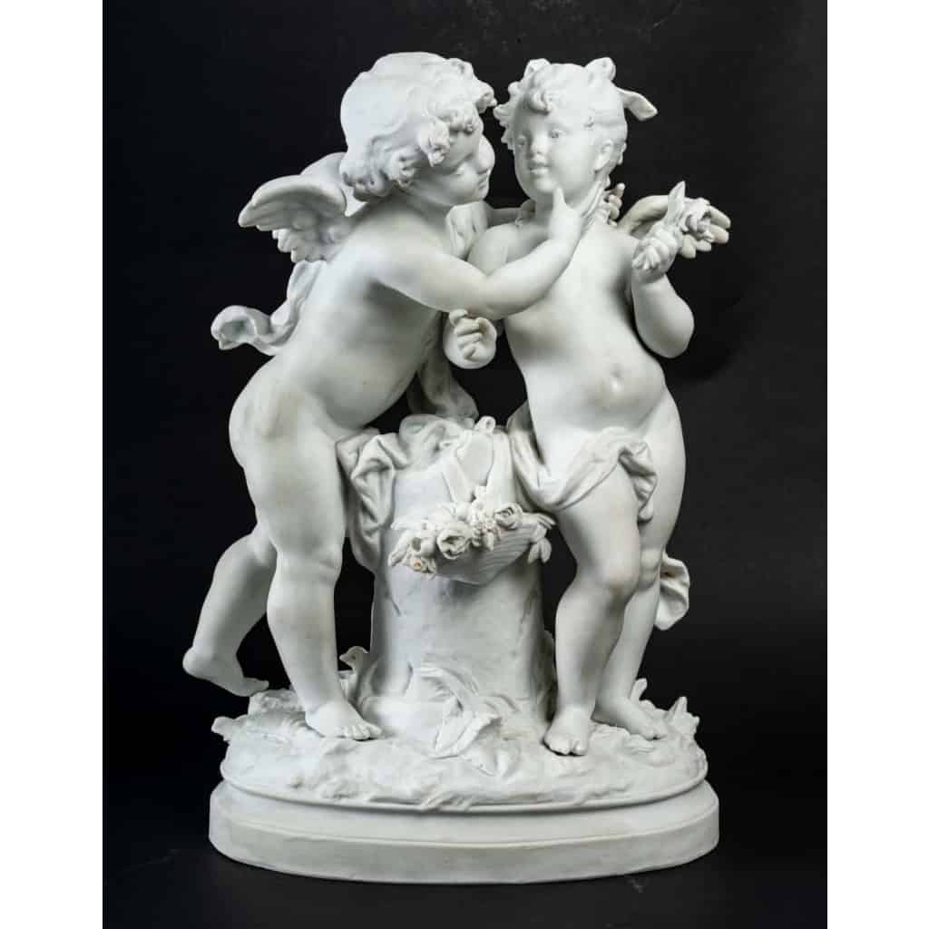 Sculpture biscuit « Amours aux fleurs » | Biron |||||||||