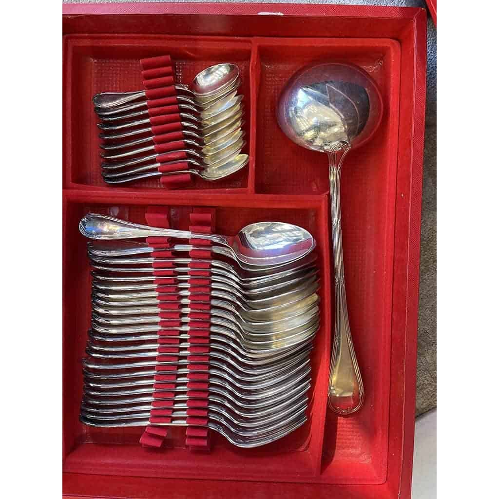 Ménagère Christofle modèle » Rubans « | Biron Ménagère Christofle modèle " Rubans "