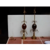 1950/70 Paire de Lampes en Bronze et Oeuf en Resine Fractable Signée Charles | Biron 1950/70 Paire de Lampes en Bronze et Oeuf en Resine Fractable Signée Charles