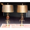 1950/70 Paire de Lampes en Bronze et Oeuf en Resine Fractable Signée Charles | Biron 1950/70 Paire de Lampes en Bronze et Oeuf en Resine Fractable Signée Charles