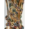 Paire de vases en barbotine à décor d’époque, XIXème siècle | Biron Paire de vases en barbotine à décor d'époque, XIXème siècle