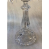 1950′ Paire de Chandeliers 4 Branches Socles Perlés Et Signés En Relief BACCARAT H 55 cm