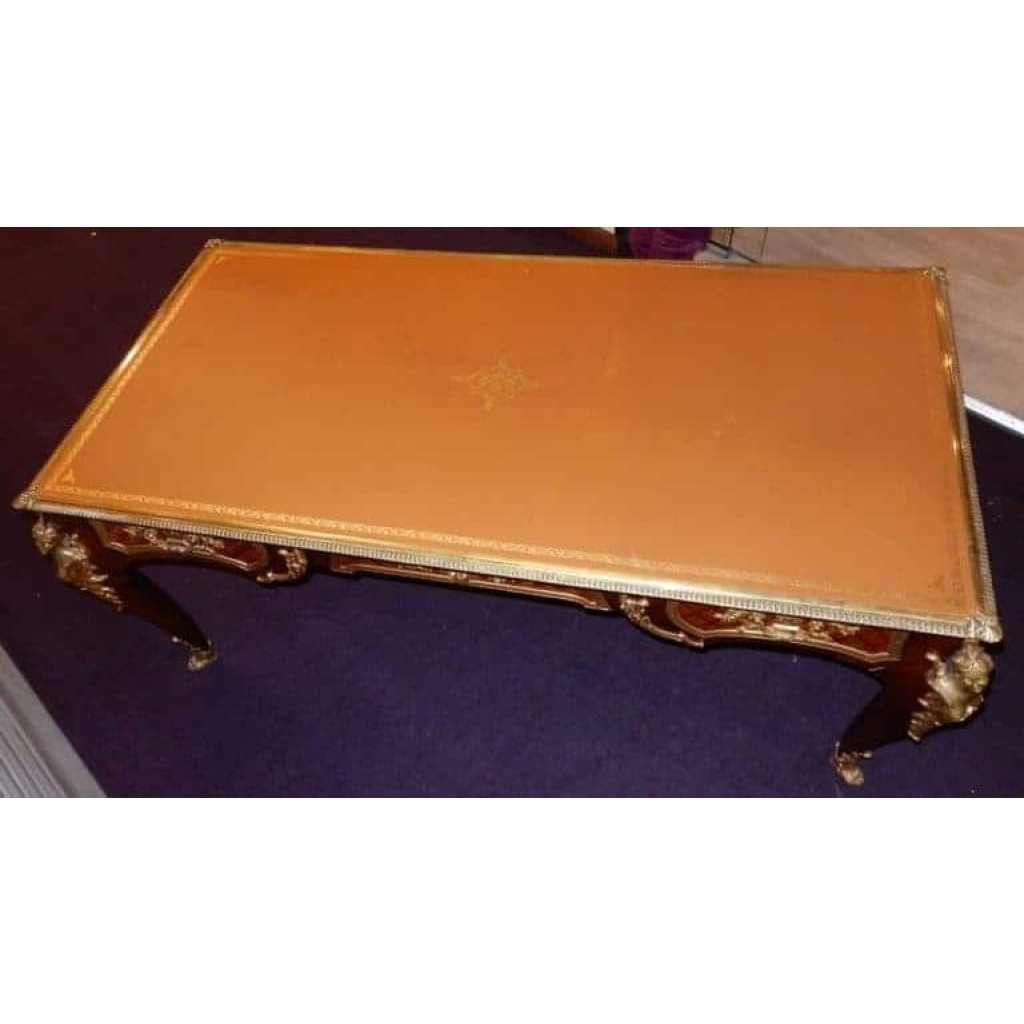1880/1900 Bureau Plat Napoléon III à l’Espagnolette d’après Cressent | Biron 1880/1900 Bureau Plat Napoléon III à l’Espagnolette d’après Cressent