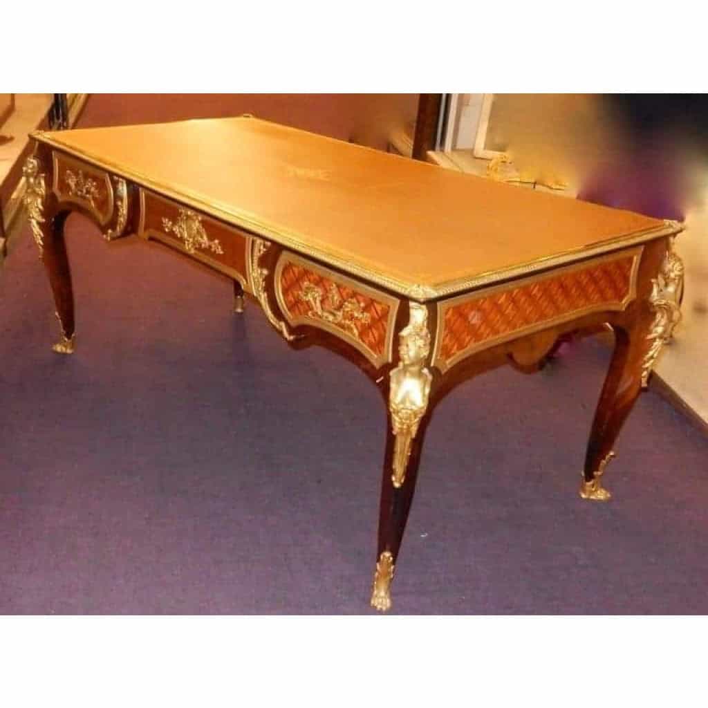 1880/1900 Bureau Plat Napoléon III à l’Espagnolette d’après Cressent | Biron 1880/1900 Bureau Plat Napoléon III à l’Espagnolette d’après Cressent
