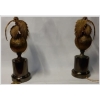 1970′ Paire De Lampes Palmier Ou Cocotier Avec Noix De Coco DLG Maison Jansen Ou Charles Non Signées | Biron 1970′ Paire De Lampes Palmier Ou Cocotier Avec Noix De Coco DLG Maison Jansen Ou Charles Non Signées