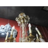 1900′ 2 Lustres Bronze et Cristal 6 et 8 Bras Mêmes Modèles | Biron 1900′ 2 Lustres Bronze et Cristal 6 et 8 Bras Mêmes Modèles