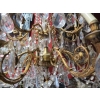 1900′ 2 Lustres Bronze et Cristal 6 et 8 Bras Mêmes Modèles | Biron 1900′ 2 Lustres Bronze et Cristal 6 et 8 Bras Mêmes Modèles