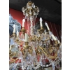 1900′ 2 Lustres Bronze et Cristal 6 et 8 Bras Mêmes Modèles | Biron 1900′ 2 Lustres Bronze et Cristal 6 et 8 Bras Mêmes Modèles