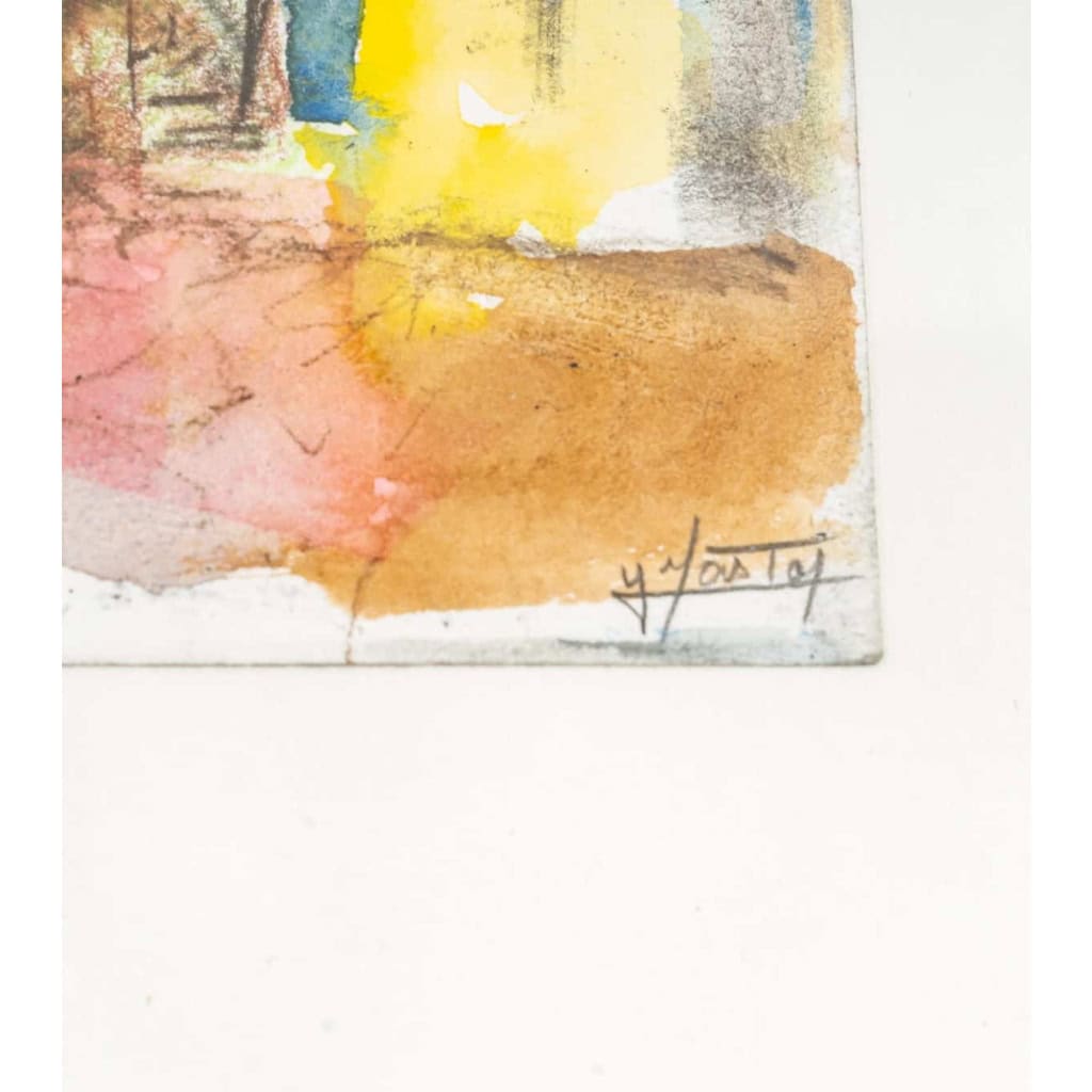 Paire d’aquarelle, intérieur d’église, XXème siècle | Biron Paire d'aquarelle, intérieur d'église, XXème siècle