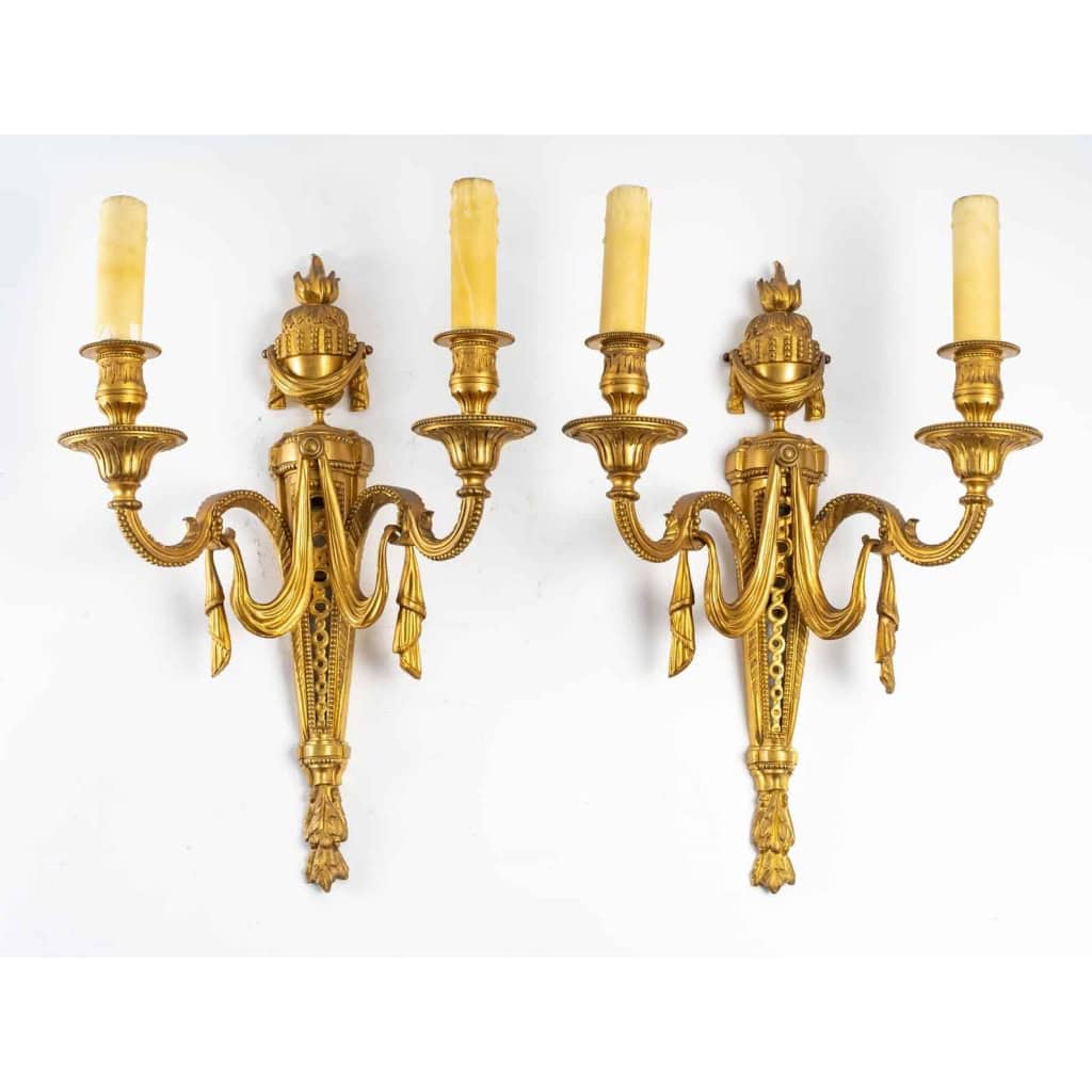 Appliques en bronze doré, XIXème siècle | Biron ||||||||