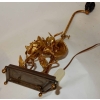 1950/70 Paire de Lampes Aux Orchidées En Bronze Argenté et Doré DLG Maison Charles Ou Maison Jansen