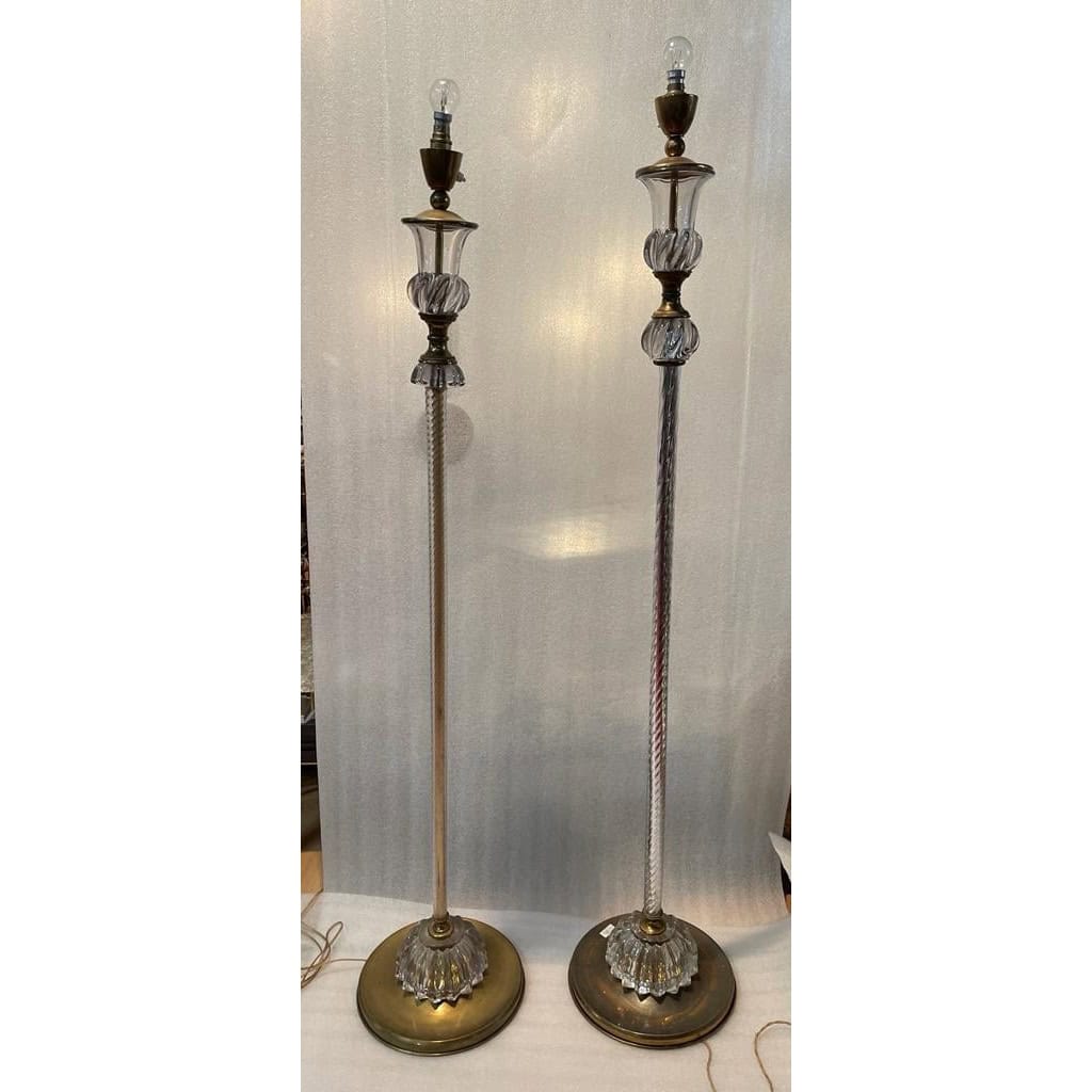 1950/70 Lampadaires Similaires Cristal Et Laiton Saint Louis | Biron ||||||||||||||||