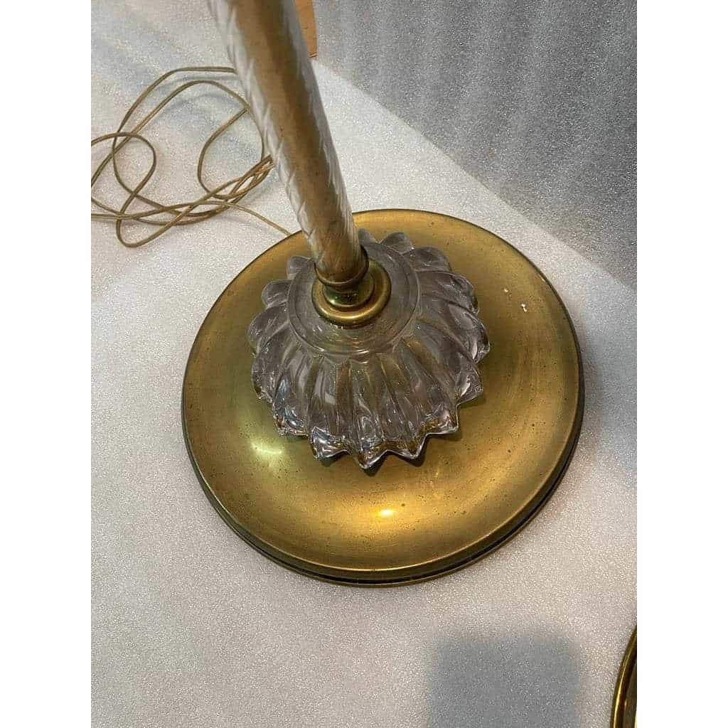 1950/70 Lampadaires Similaires Cristal Et Laiton Saint Louis | Biron 1950/70 Lampadaires Similaires Cristal Et Laiton Saint Louis