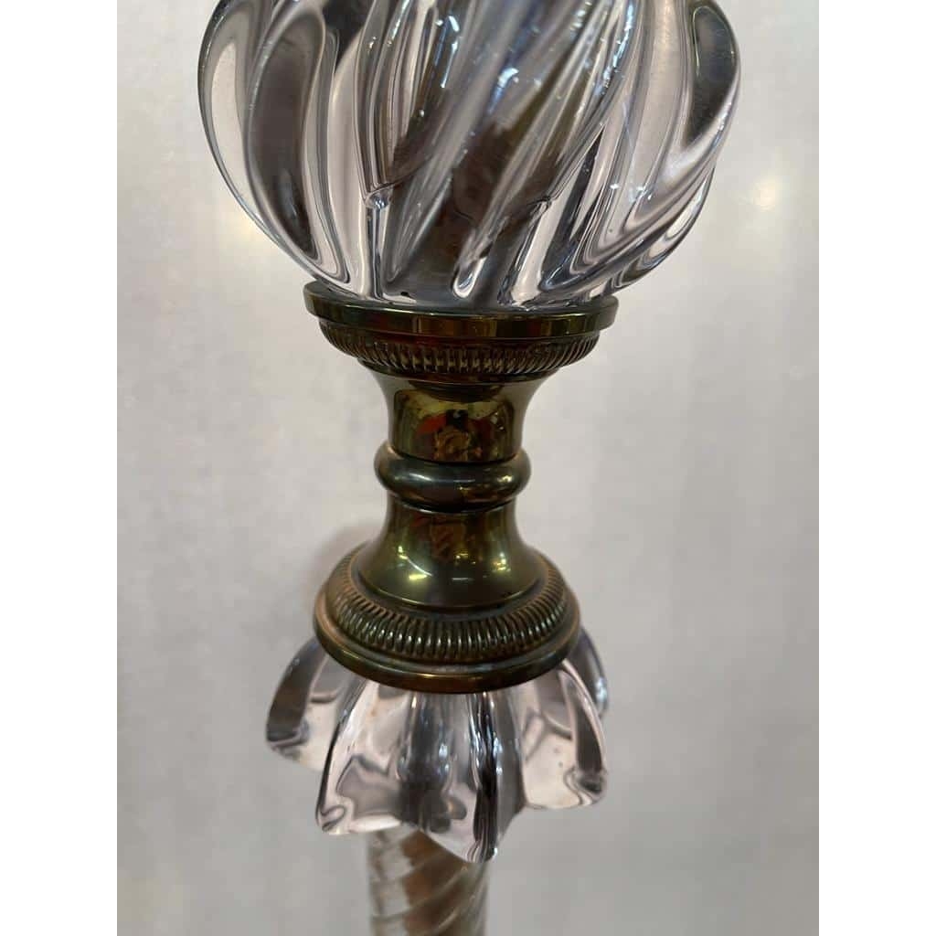 1950/70 Lampadaires Similaires Cristal Et Laiton Saint Louis | Biron 1950/70 Lampadaires Similaires Cristal Et Laiton Saint Louis