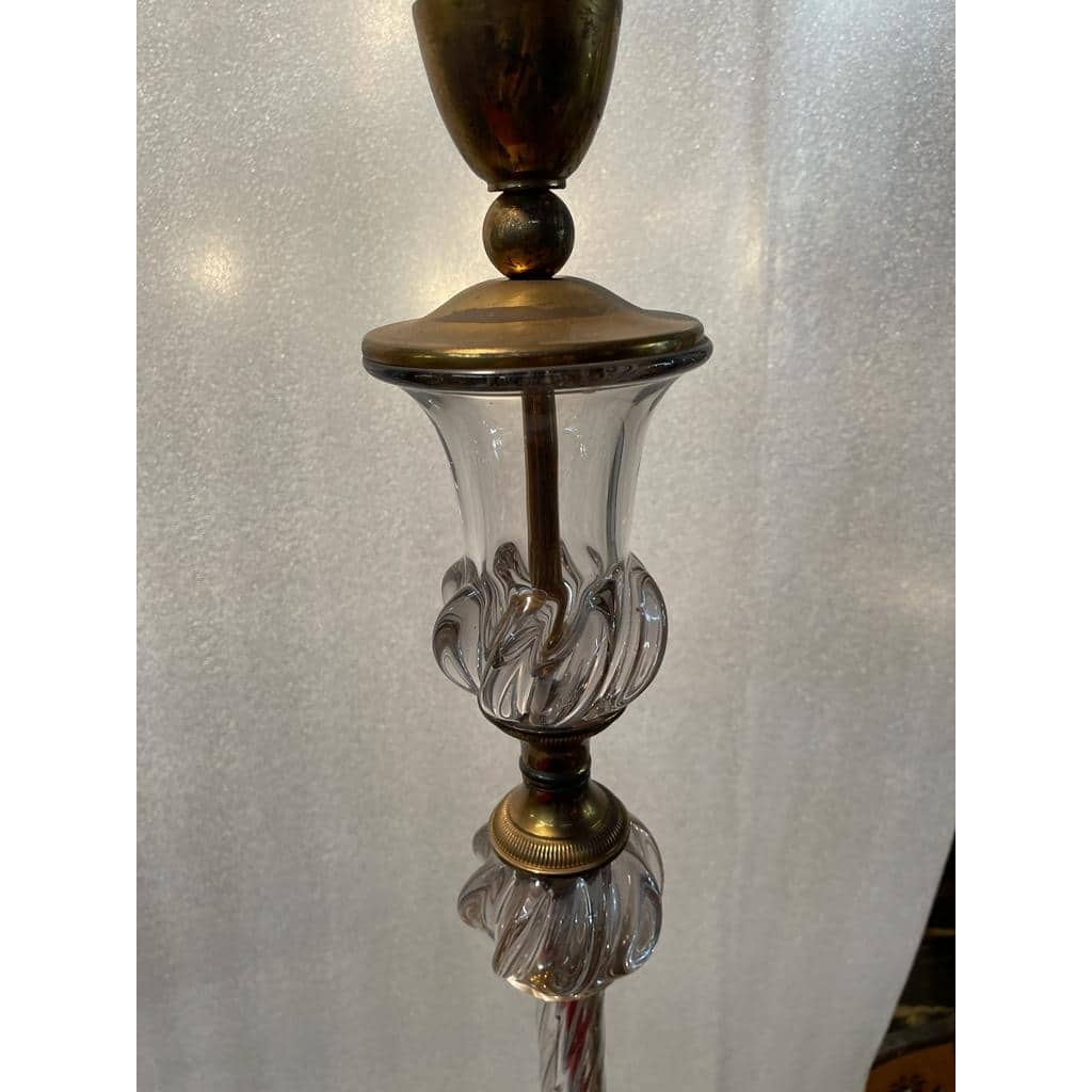 1950/70 Lampadaires Similaires Cristal Et Laiton Saint Louis | Biron 1950/70 Lampadaires Similaires Cristal Et Laiton Saint Louis