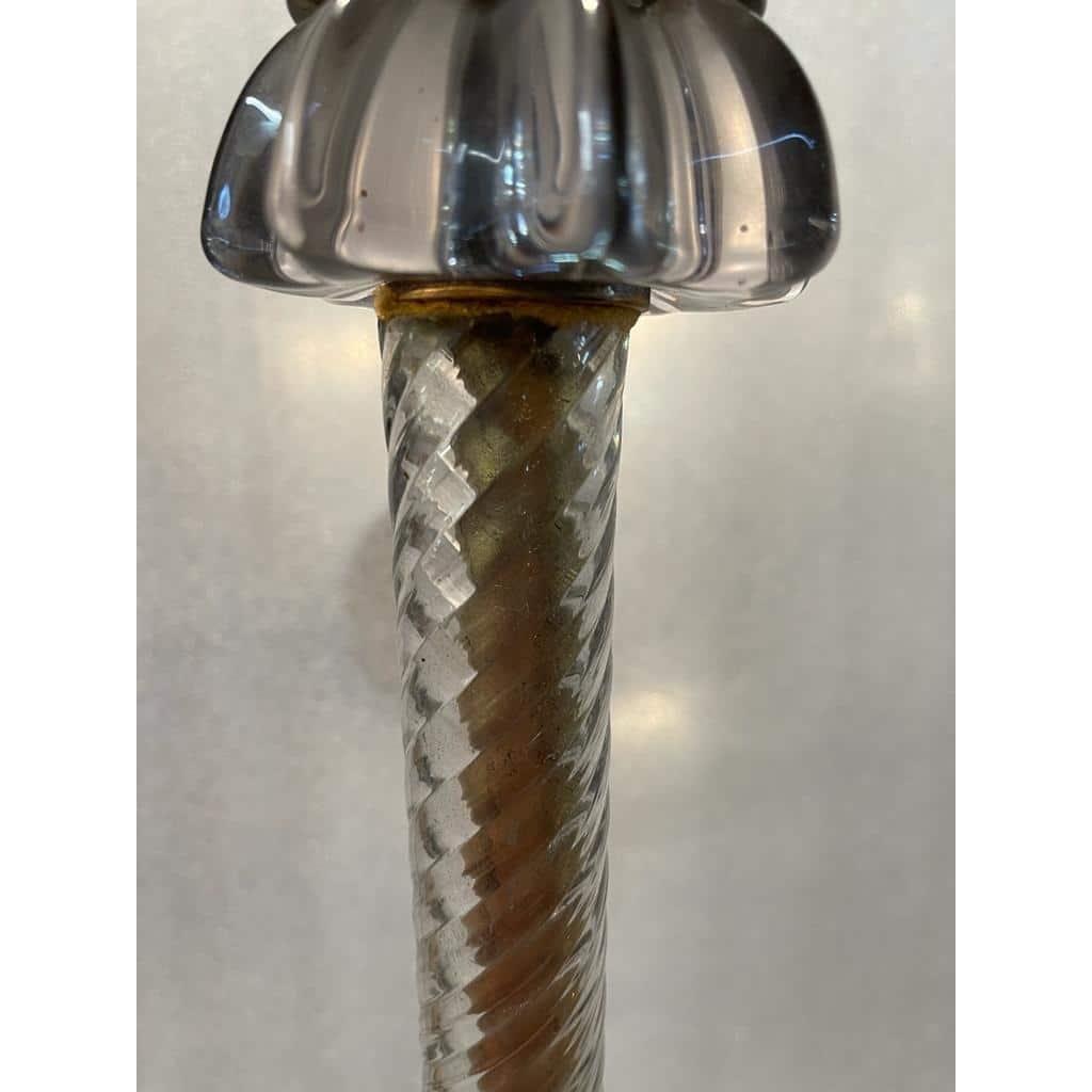 1950/70 Lampadaires Similaires Cristal Et Laiton Saint Louis | Biron 1950/70 Lampadaires Similaires Cristal Et Laiton Saint Louis