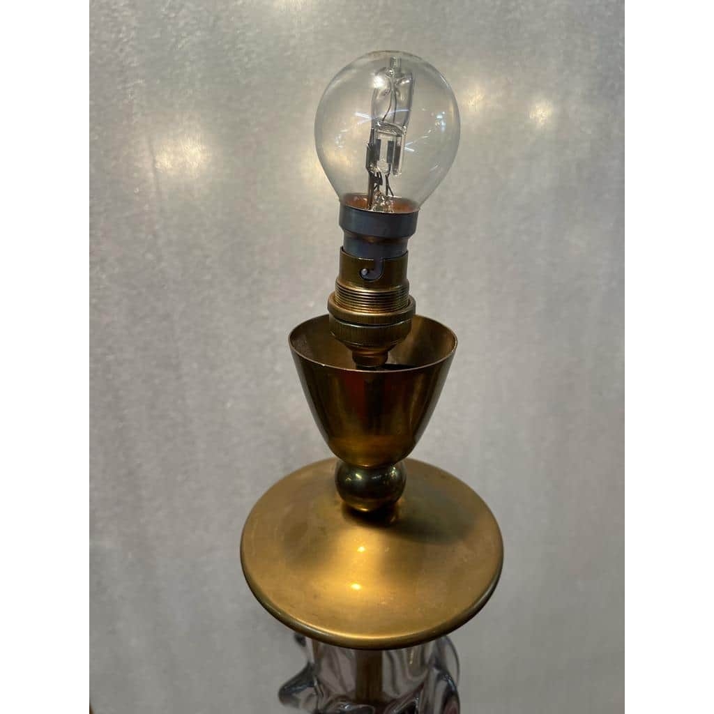 1950/70 Lampadaires Similaires Cristal Et Laiton Saint Louis | Biron 1950/70 Lampadaires Similaires Cristal Et Laiton Saint Louis