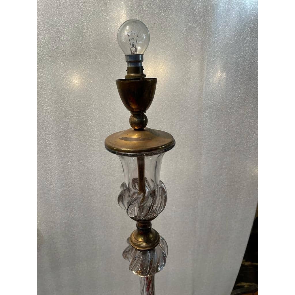 1950/70 Lampadaires Similaires Cristal Et Laiton Saint Louis | Biron 1950/70 Lampadaires Similaires Cristal Et Laiton Saint Louis