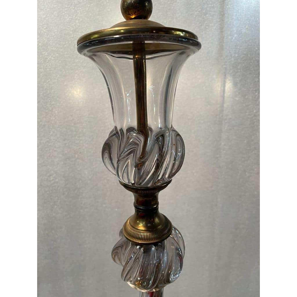 1950/70 Lampadaires Similaires Cristal Et Laiton Saint Louis | Biron 1950/70 Lampadaires Similaires Cristal Et Laiton Saint Louis