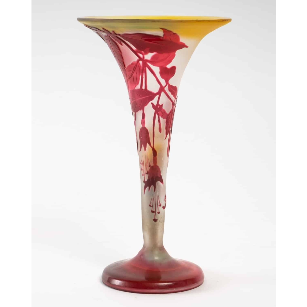 Petit vase Gallé feuillage pourpre | Biron |||||||