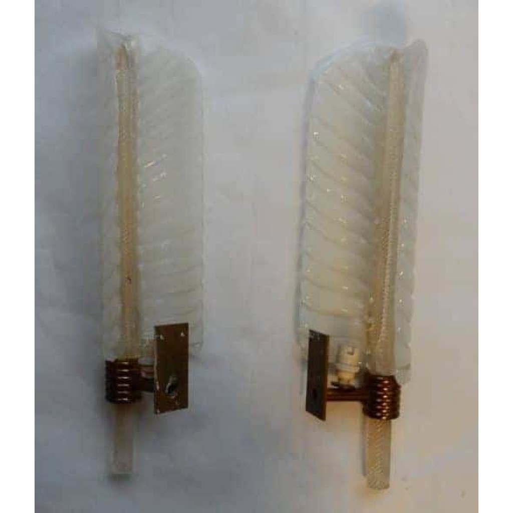 1950/70 Paire D’Appliques Style BAROVIER & TOSO Ou Véronèse Pour Arbus en Cristal de Murano 55 x 15 cm | Biron 1950/70 Paire D’Appliques Style BAROVIER & TOSO Ou Véronèse Pour Arbus en Cristal de Murano 55 x 15 cm