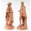 Paire de statuettes en terre cuite, XIXème siècle | Biron Paire de statuettes en terre cuite, XIXème siècle