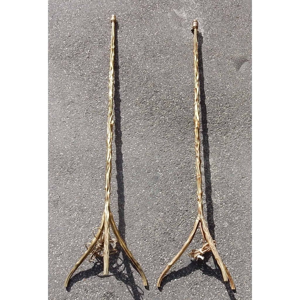 1970′ Paire De Lampadaires Aux Branchages Bronze Patiné DLG Agostini Hauteur 140 cm Diamètre 40 cm | Biron 1970′ Paire De Lampadaires Aux Branchages Bronze Patiné DLG Agostini Hauteur 140 cm Diamètre 40 cm
