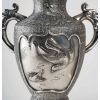 Paire de vases en métal argenté, Asie début du XXème siècle | Biron Paire de vases en métal argenté, Asie début du XXème siècle