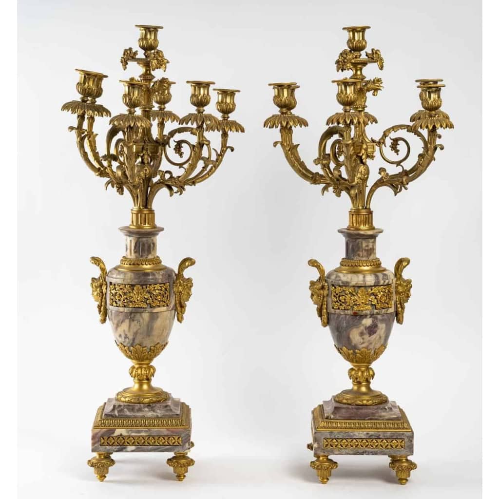 Paire de candélabres attribuée à Alfred Beurdeley | Biron |||||||||