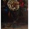 Huile sur toile, Fleurs peintes par Henry Cleenewerck, XIXème siècle