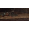Huile sur toile, Fleurs peintes par Henry Cleenewerck, XIXème siècle