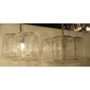 1970′ Paire de Lustres ou Lanternes par Fratelli en Forme de Cage Cristal de Murano | Biron ||||||||