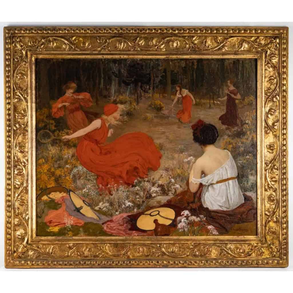 Tableau symboliste signé par Albert Laurens | Biron ||||||||