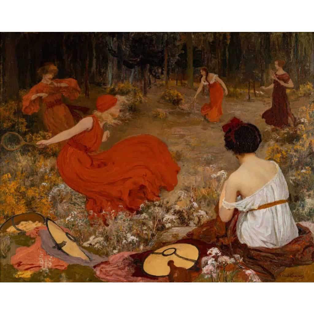 Tableau symboliste signé par Albert Laurens | Biron Tableau symboliste signé par Albert Laurens