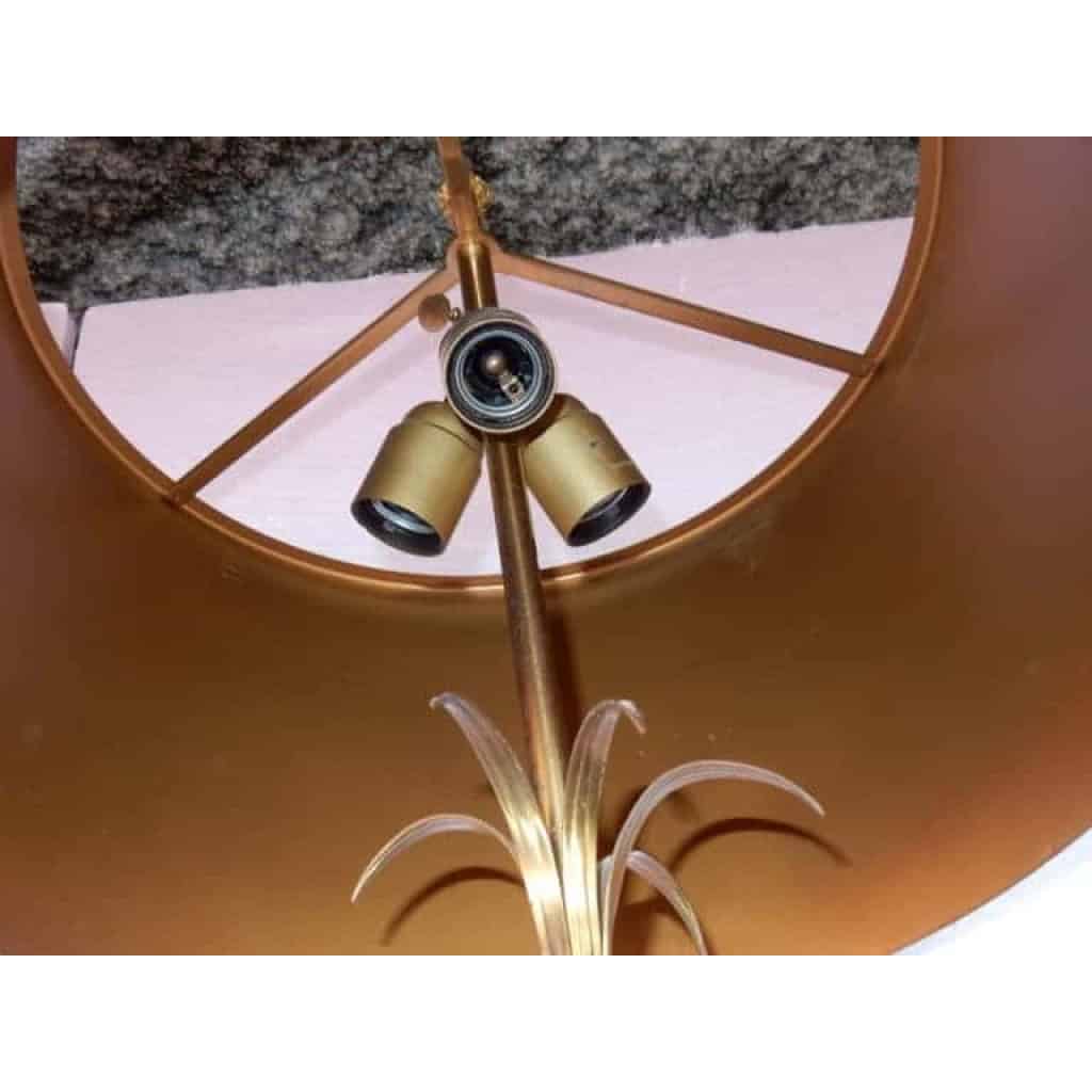 1950/70 Paire de Lampes en Bronze et Œuf en Marbre Portor Signée Charles | Biron 1950/70 Paire de Lampes en Bronze et Œuf en Marbre Portor Signée Charles