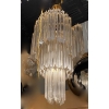 1970′ Lustre Venini 65 Cristaux Murano Triple Évolution | Biron 1970′ Lustre Venini 65 Cristaux Murano Triple Évolution