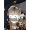 1970′ Lustre Venini 65 Cristaux Murano Triple Évolution | Biron 1970′ Lustre Venini 65 Cristaux Murano Triple Évolution