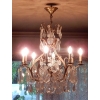 1950′ Lustre Cage Style Louis XV A 8 Lumières Et Cristal Baccarat | Biron 1950′ Lustre Cage Style Louis XV A 8 Lumières Et Cristal Baccarat