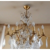 1950′ Lustre Cage Style Louis XV A 8 Lumières Et Cristal Baccarat | Biron 1950′ Lustre Cage Style Louis XV A 8 Lumières Et Cristal Baccarat