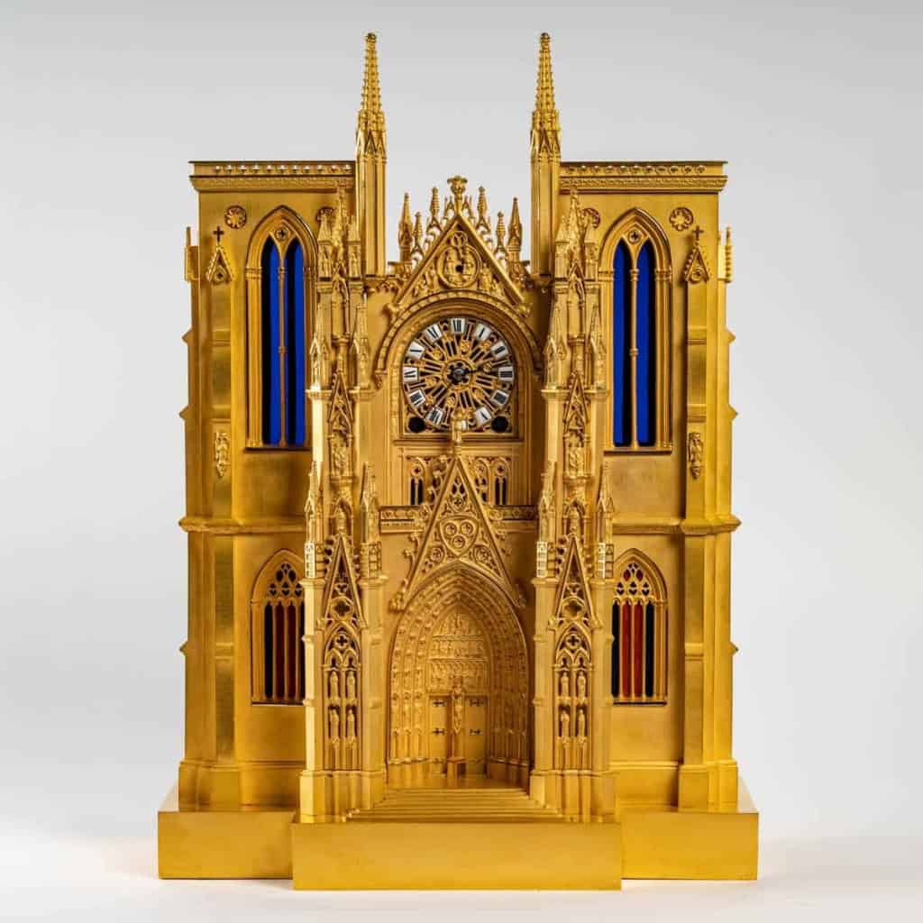 Pendule Cathédrale d’époque Charles X. | Biron |||||||||||