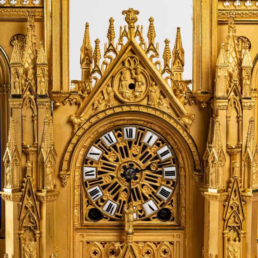 Pendule Cathédrale d’époque Charles X. | Biron Pendule Cathédrale d'époque Charles X.