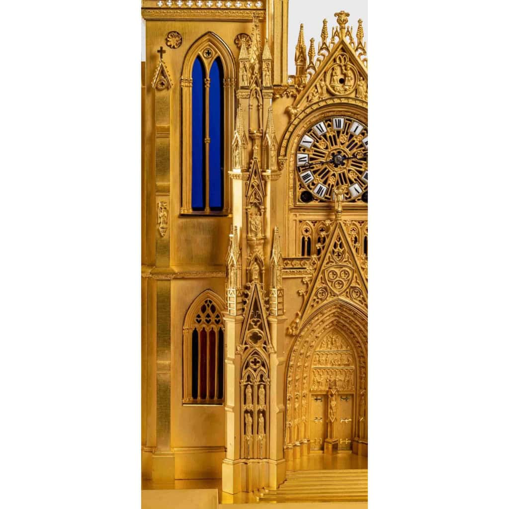 Pendule Cathédrale d’époque Charles X. | Biron Pendule Cathédrale d'époque Charles X.