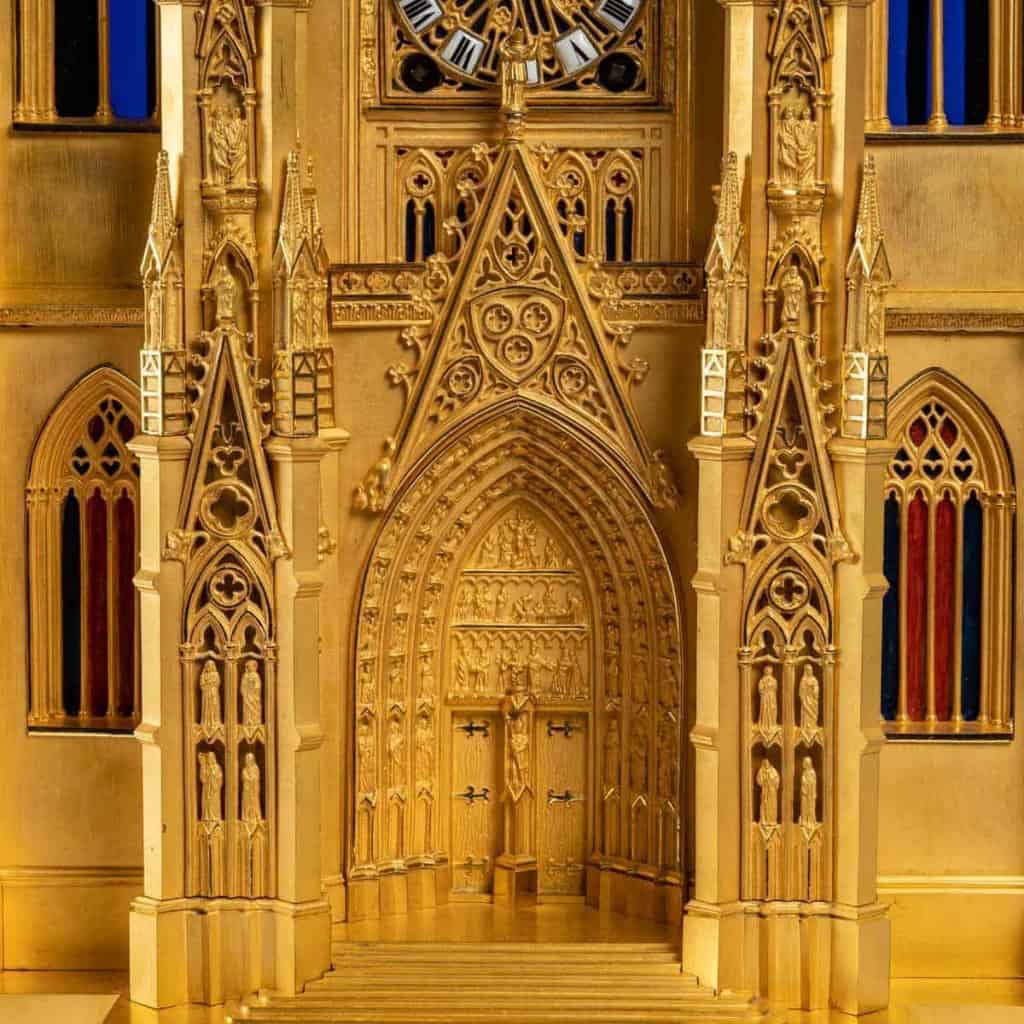 Pendule Cathédrale d’époque Charles X. | Biron Pendule Cathédrale d'époque Charles X.
