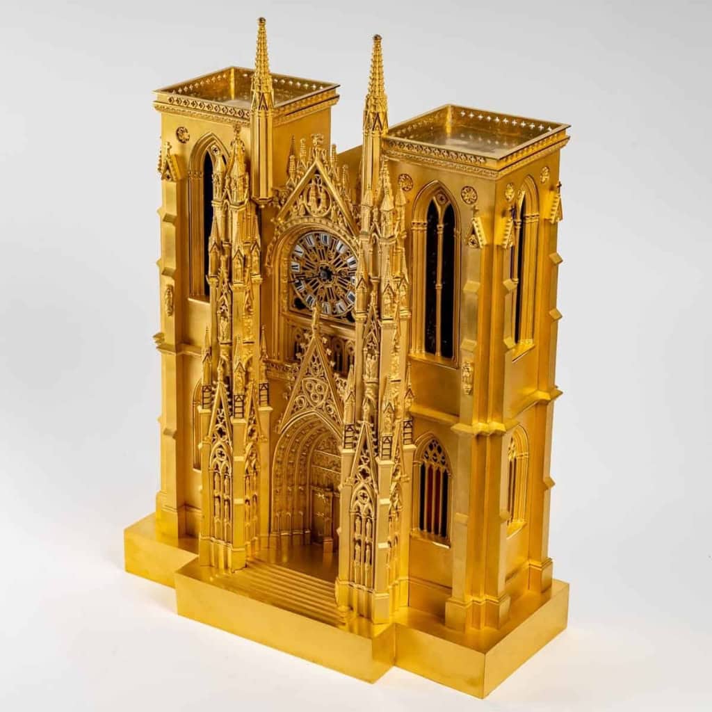 Pendule Cathédrale d’époque Charles X. | Biron Pendule Cathédrale d'époque Charles X.
