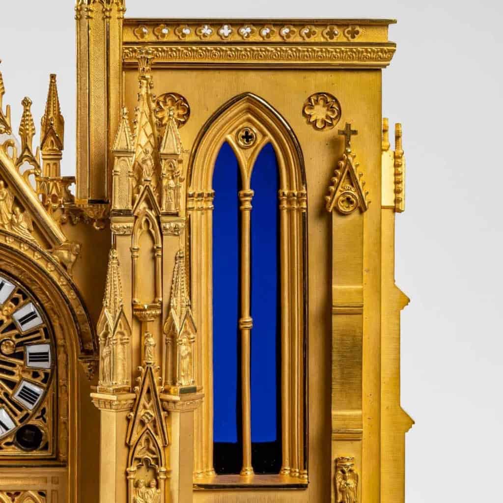 Pendule Cathédrale d’époque Charles X. | Biron Pendule Cathédrale d'époque Charles X.