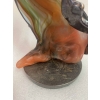 1970/80 Chat En Bronze Et Pâte De Verre, Sculpture Signée LOHE 9